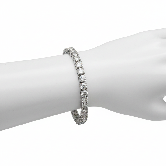 Silver With Moissanite Bracelet