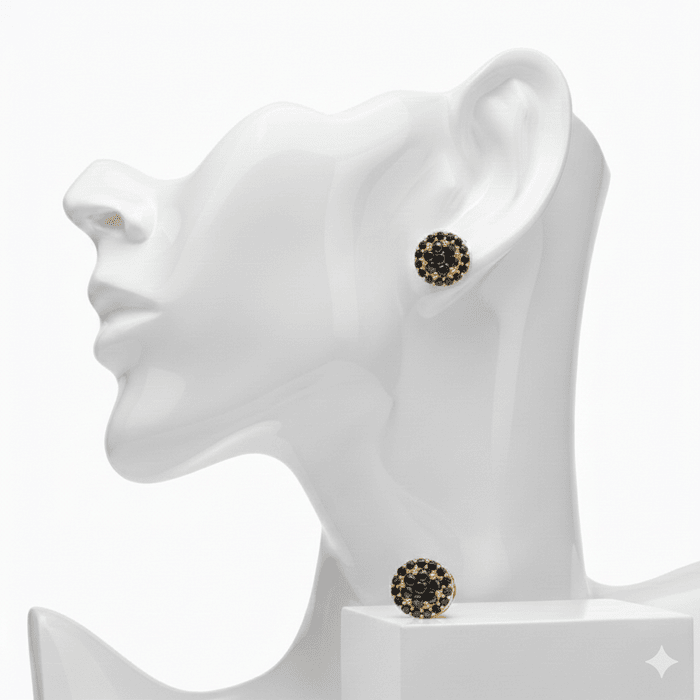 Black Diamond Double Pressure Earring