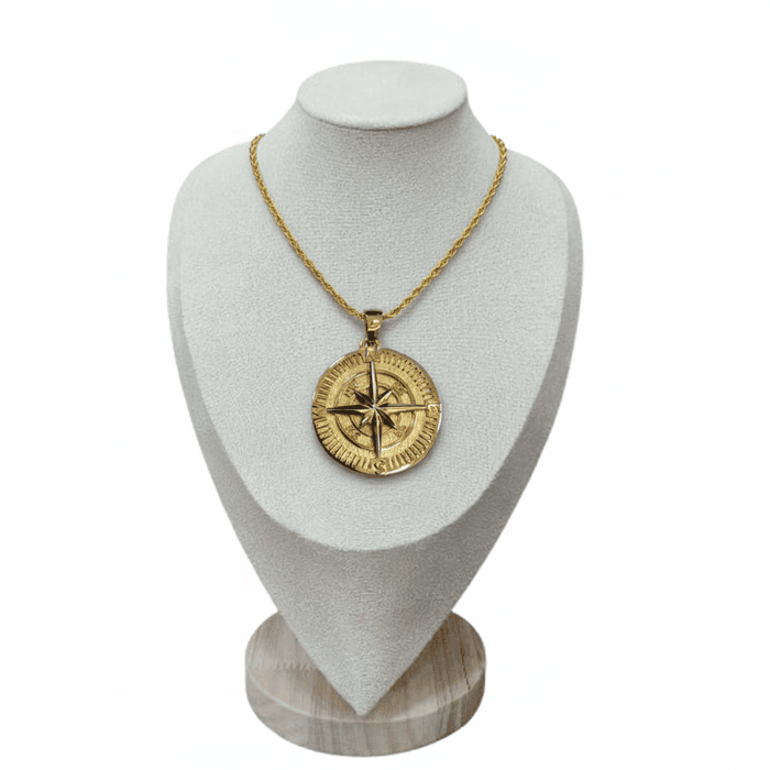 Gold Compass Pendant