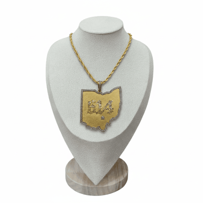614 Map Diamond Pendant