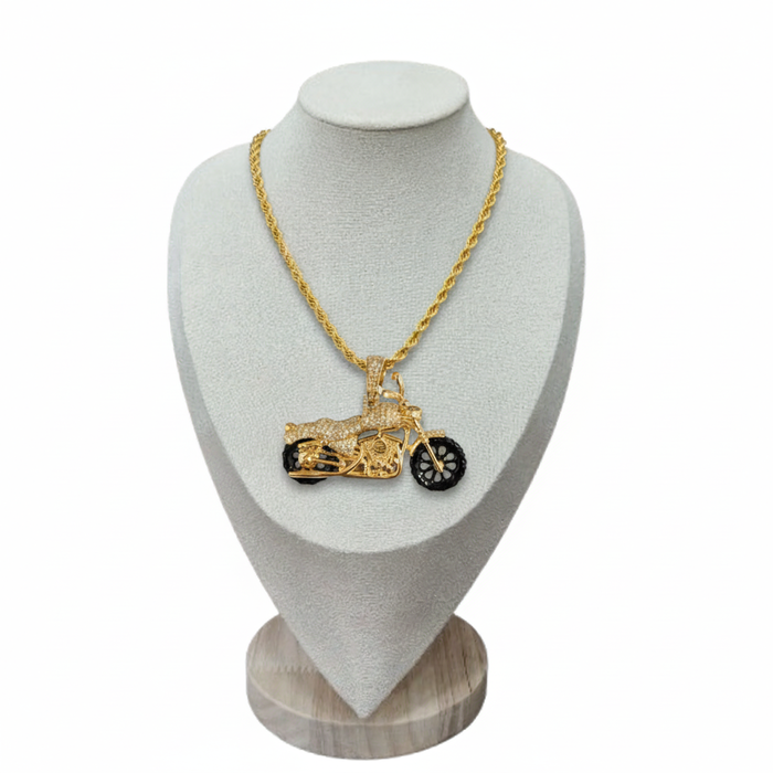 Motorcycle Diamond Pendant