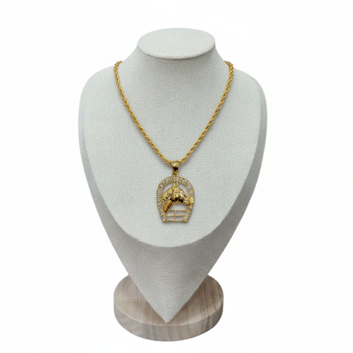 Diamond Horse Shoe Pendant