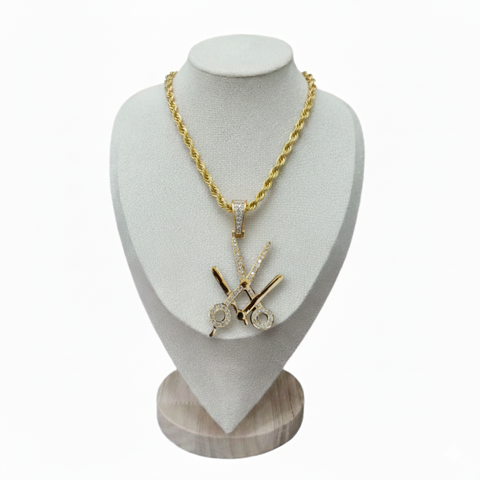Scissor Diamond Pendant