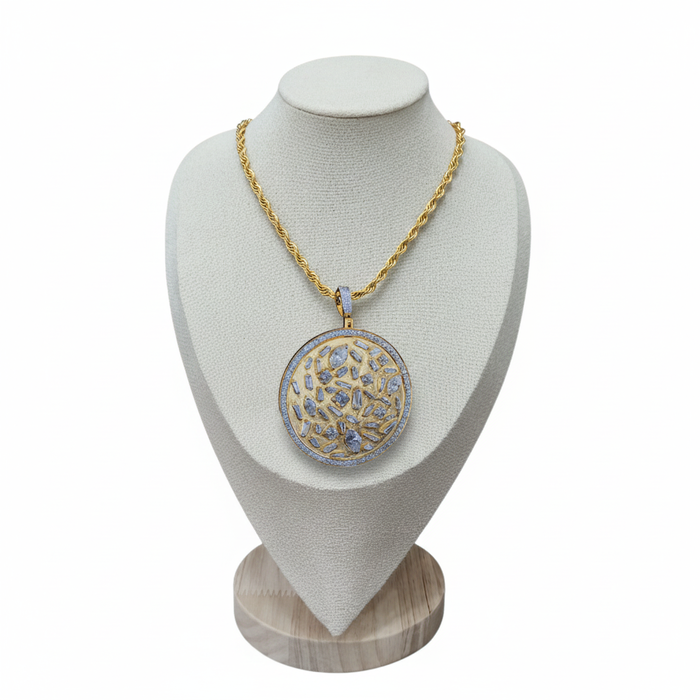 Mix Diamond Medalion Pendant