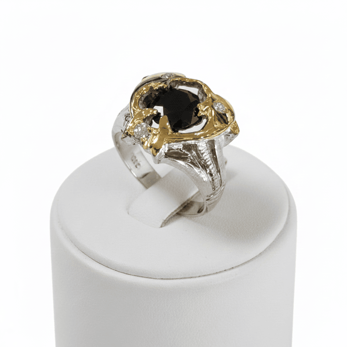Dolphins Balck Diamond Ring