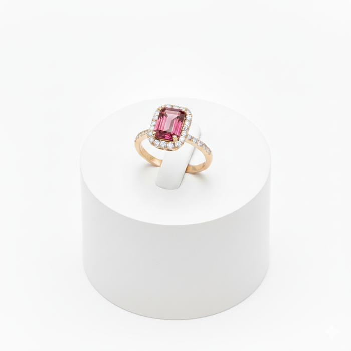 Top Tourmoline With Diamond Ring
