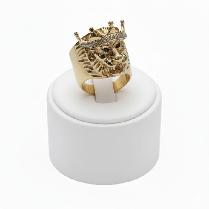 Lion Face Diamond Ring