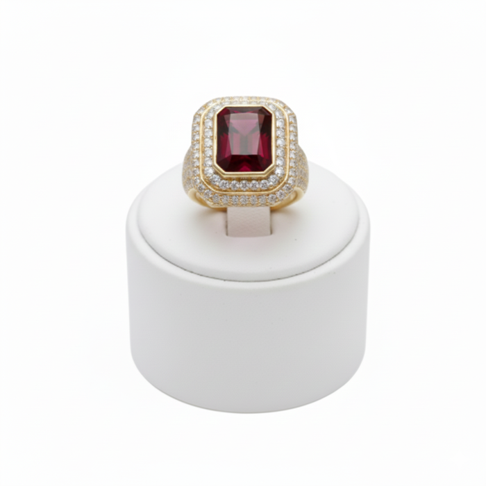 6Crt Ruby With Diamond Ring