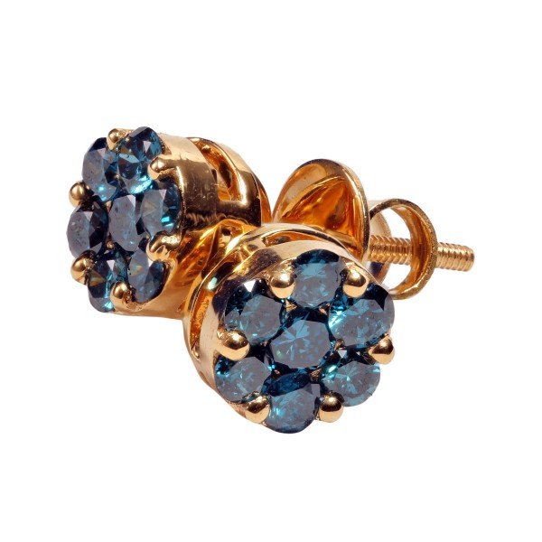 Blue Diamond Earring