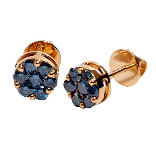 Blue Diamond Earring