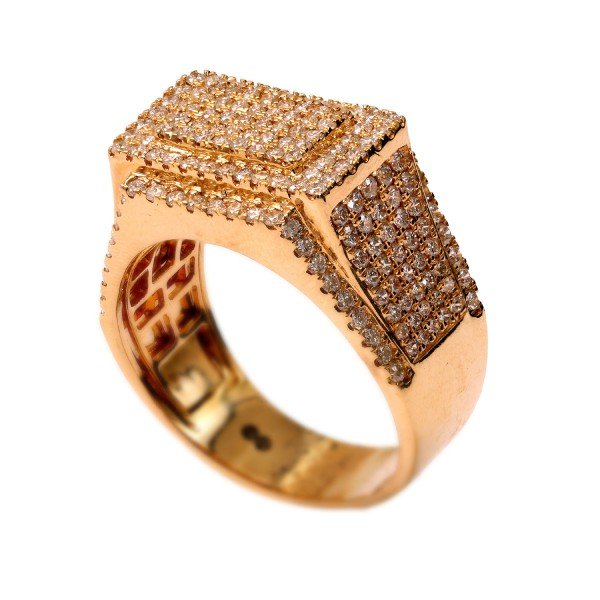 Diamond Men Ring in Prong Setting