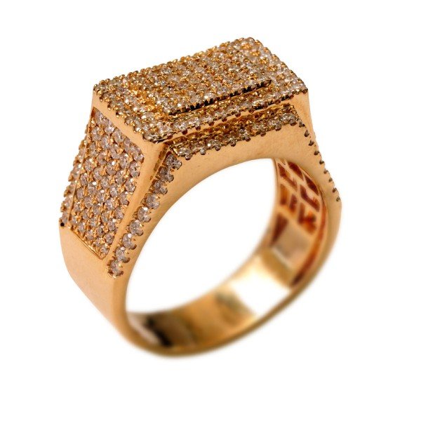 Diamond Men Ring in Prong Setting