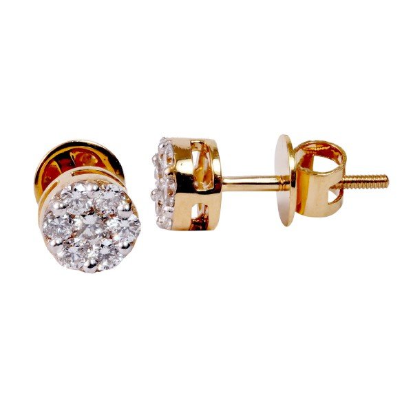 Diamond Pressure Setting Earring