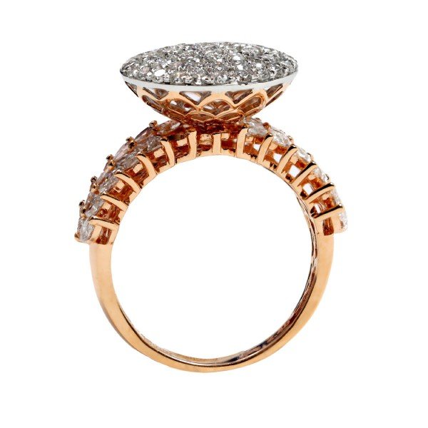 Rose Gold Diamond Female Ring
