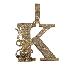 Initial  K Diamond Pendant