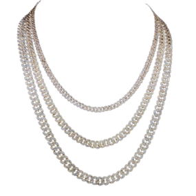 DIAMOND CUBAN CHAINS 3 SIZE