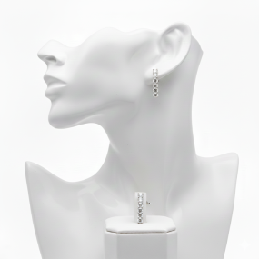 SILVER MOISONITE EARRINGS