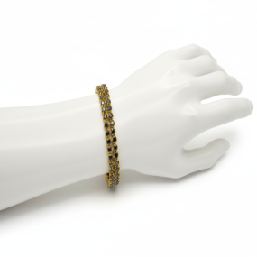 black diamond double tenis bracelet
