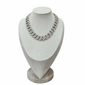 WHITE GOLD DIAMOND CUBAN CHAIN