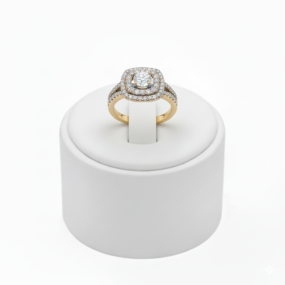 double hellow  diamond ring