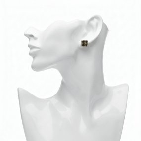 BLACK DIAMOND BOX EARRING