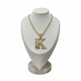 Initial  K Diamond Pendant