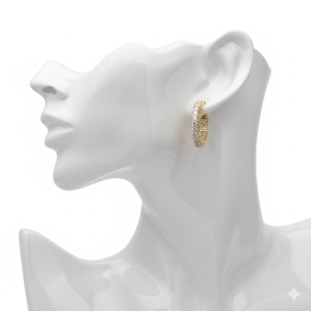 DIAMOND HOOP EARRING