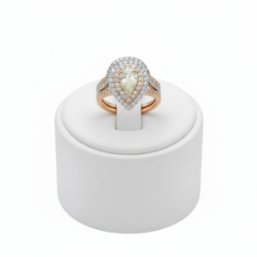 double hellow pear shape ring