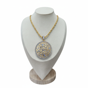 MIX DIAMOND MEDALION PENDANT