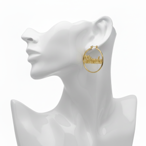 hoop earring with name