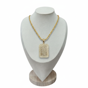 RECTANGLE  BUGGET DIAMOND PENDANT