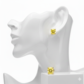 yellow canary diamond earring
