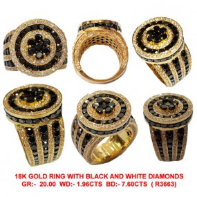MEN BLACK DIAMOND RING