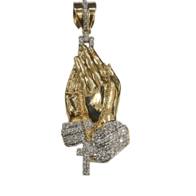 PRAYING HAND DIAMOND PENDANT