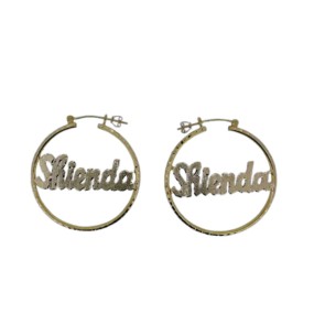 hoop earring with name