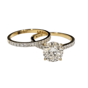 TOP ROUND DIAMOND RING WITH BAND